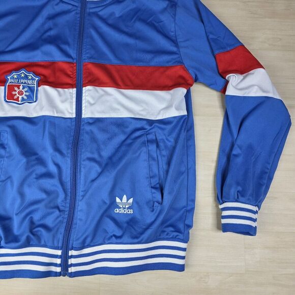 Vintage ADIDAS Track Jacket Philippines Manny Pacquiao Red Blue Flag Zip Medium - Picture 9 of 14